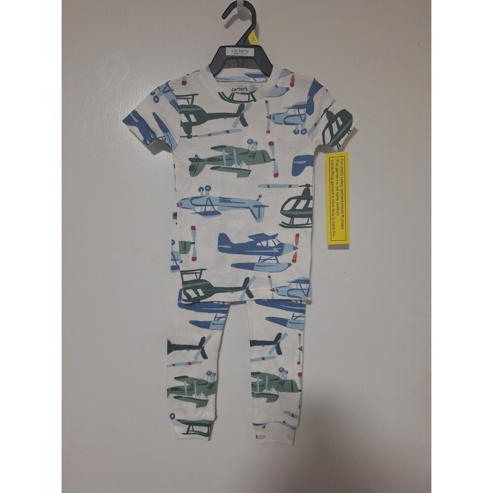 Child of Mine by Carters Toddler Boys Pajamas 3T NWT Airplane Helicopter 2pc